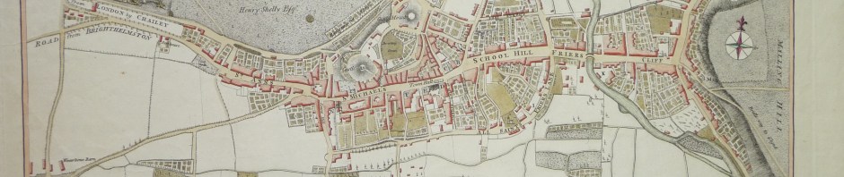 Lewes town plan 1799, by Edwards