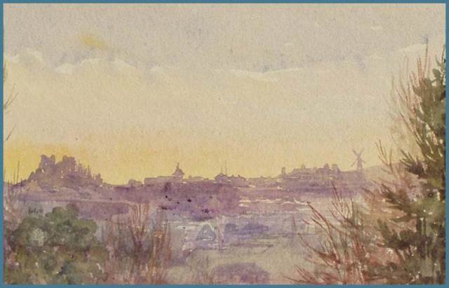 1887_watercolour 1887 Watercolour of Lewes, by Mary Willis