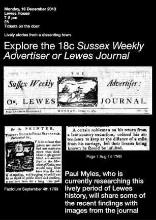 Paul's talk Lewes House