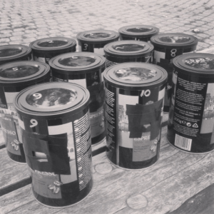 picture of tins for pinhole camera