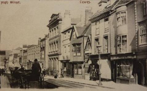 High Street Lewes Addison postcard