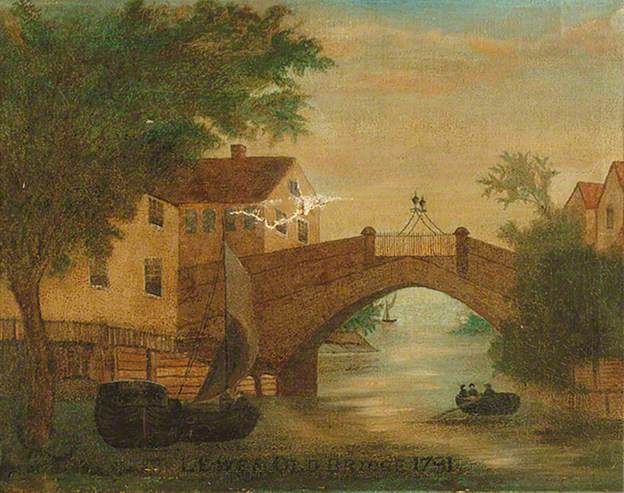 Lewes Old Bridge by Lambert 1781