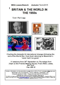 WEA course Britain and the world in the 1950s