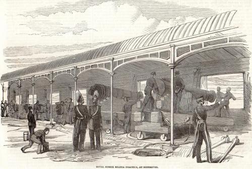 Royal_Sussex_Artillery_Militia_Southover engraving