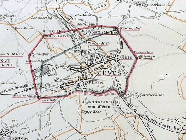 1868-lewes-borough-boundary-map