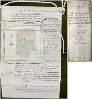 Abstract of title of Henry Card to Grange Road plot, Lewes