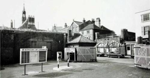 Lewes Uckfield railway bridge removed from High Street 1960s