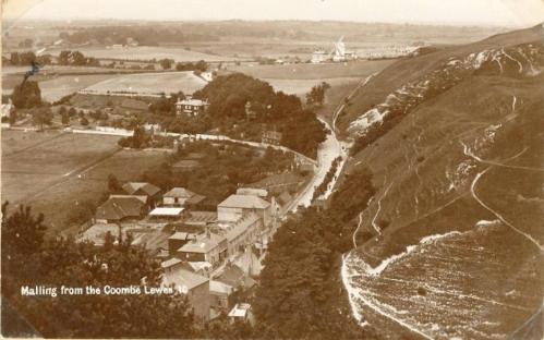 Malling from The Coombe, Lewes, postcard