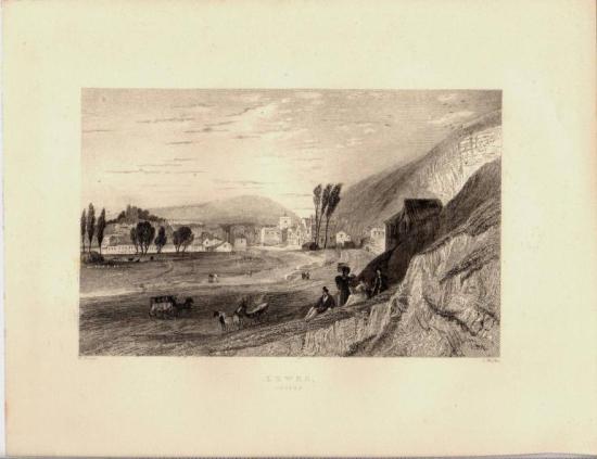 Approach to Lewes, c. 1860, engraving
