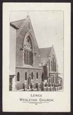 Lewes Wesleyan Church, postcard