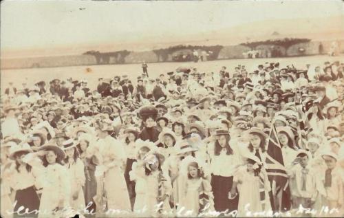 Empire Day 1904, Lewes school children, Cheetham postcard