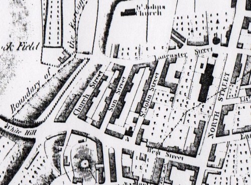 01 1824 map of new town in Lewes