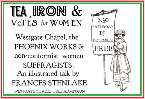 France Stenlake talk on Lewes suffragists - poster