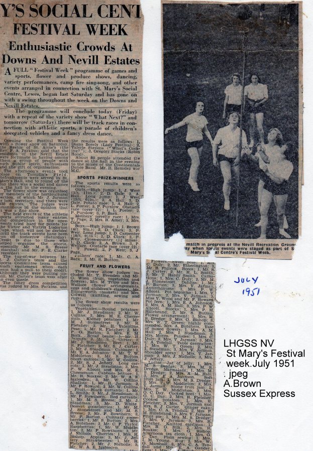 Lewes, Nevill 1951 St Mary's Festival week
