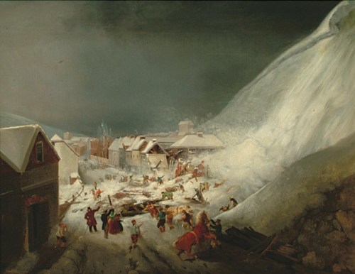 Avalanche at Lewes 1836 by Thomas Henwood