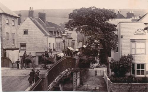 Photo of Cliffe Bridge, Cliffe High Street, Bear Hotel, Lewes, 1888