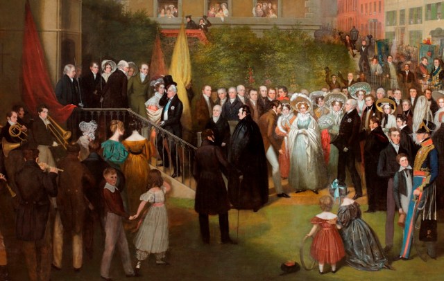The Visit of King William IV and Queen Adelaide to Lewes, 22 October 1830, by Archibald Archer - detail