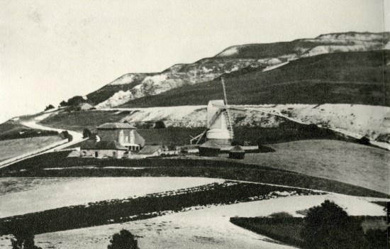 Malling Windmill and Mill House from The Wallands, c. 1858-1868