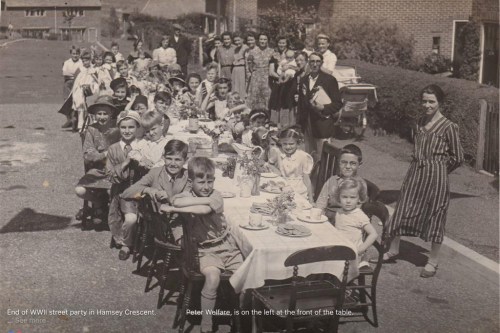 End of WWII street party, Hamsey Crescent, Lewes