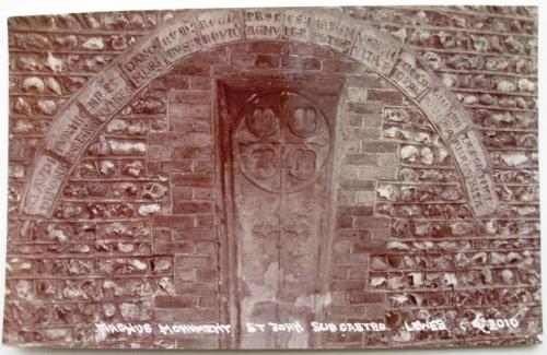 Magnus memorial, St John-sub-Castro Church Lewes, AHC Corder postcard