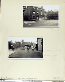 Cliffe High Street junction with Malling Street, Lewes, 1940s 1