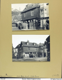 Cliffe High Street junction with Malling Street, Lewes, 1940s 2