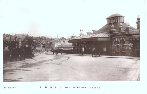 Lewes Railway Station, early 20th Century postcard