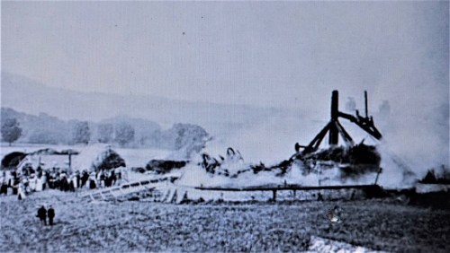 Malling mill on fire September 1908