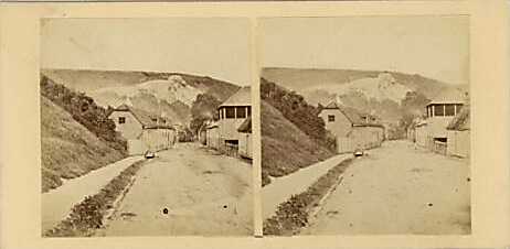 Malling Street, Lewes, Victorian stereo view