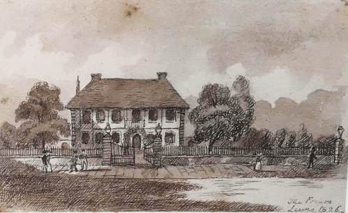 The Friars. Lewes, 1826 pen and ink drawing