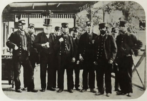 Lewes Railway Station Staff, c.1860