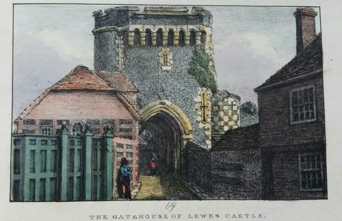 Gatehouse_of_Lewes_Castle_by_James_Rouse,1823