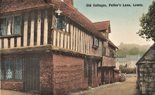 Potters Lane, Lewes, postcard