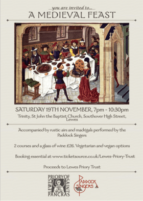 Lewes Priory Medieval Feast at Southover Church 2022