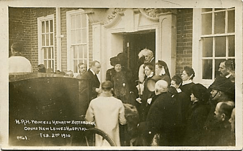 Princess Beatrice opening Victoria Hospital, Lewes, 1901, postcard