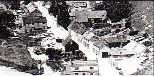 South Street, Lewes, buildings and boat at Highams Yard