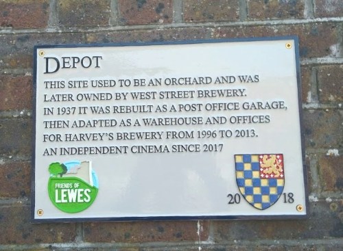 Historic Plaque at Depot, Lewes