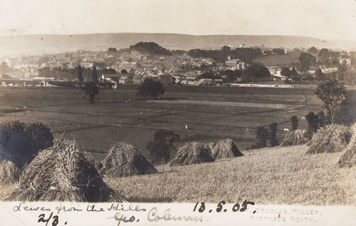 Lewes, Malling Brooks, Uckfield Railway line, from South Malling, Miller postcard