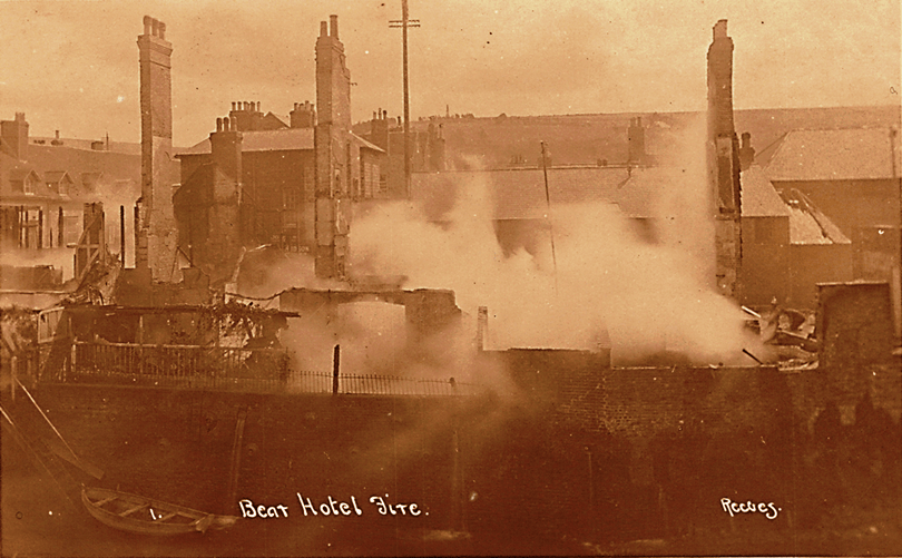 Bear Hotel fire 1919, Lewes, Reeves photo