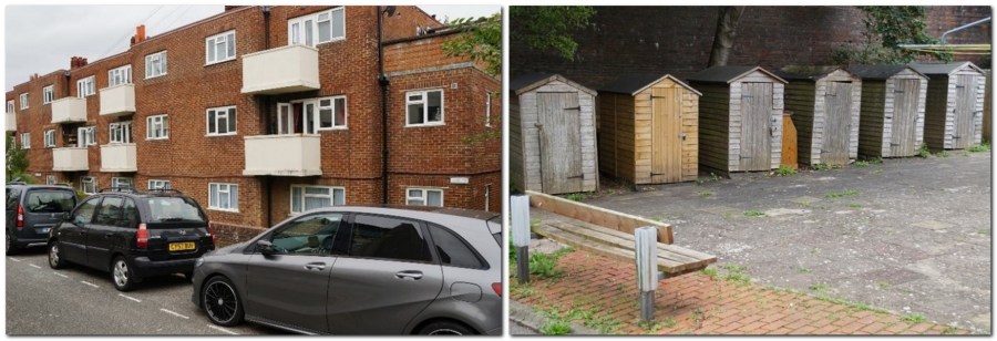 South Place Flats, Lewes, and sheds