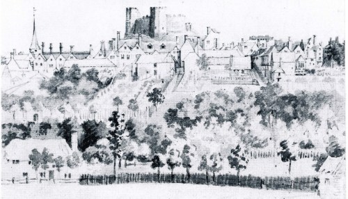 Lewes High Street view by Malchair, c. 1756