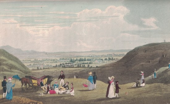 Devil's Dyke by R Havell jnr published in E.W. Brayley Topographical Sketches of Brighthelmston London 1825 facing page 74