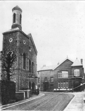 Eastgate Chapel, Lewes, showing original top of tower