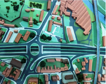 Lewes Inner Relief Road: junction with North Street, Market Street, and Little East Street